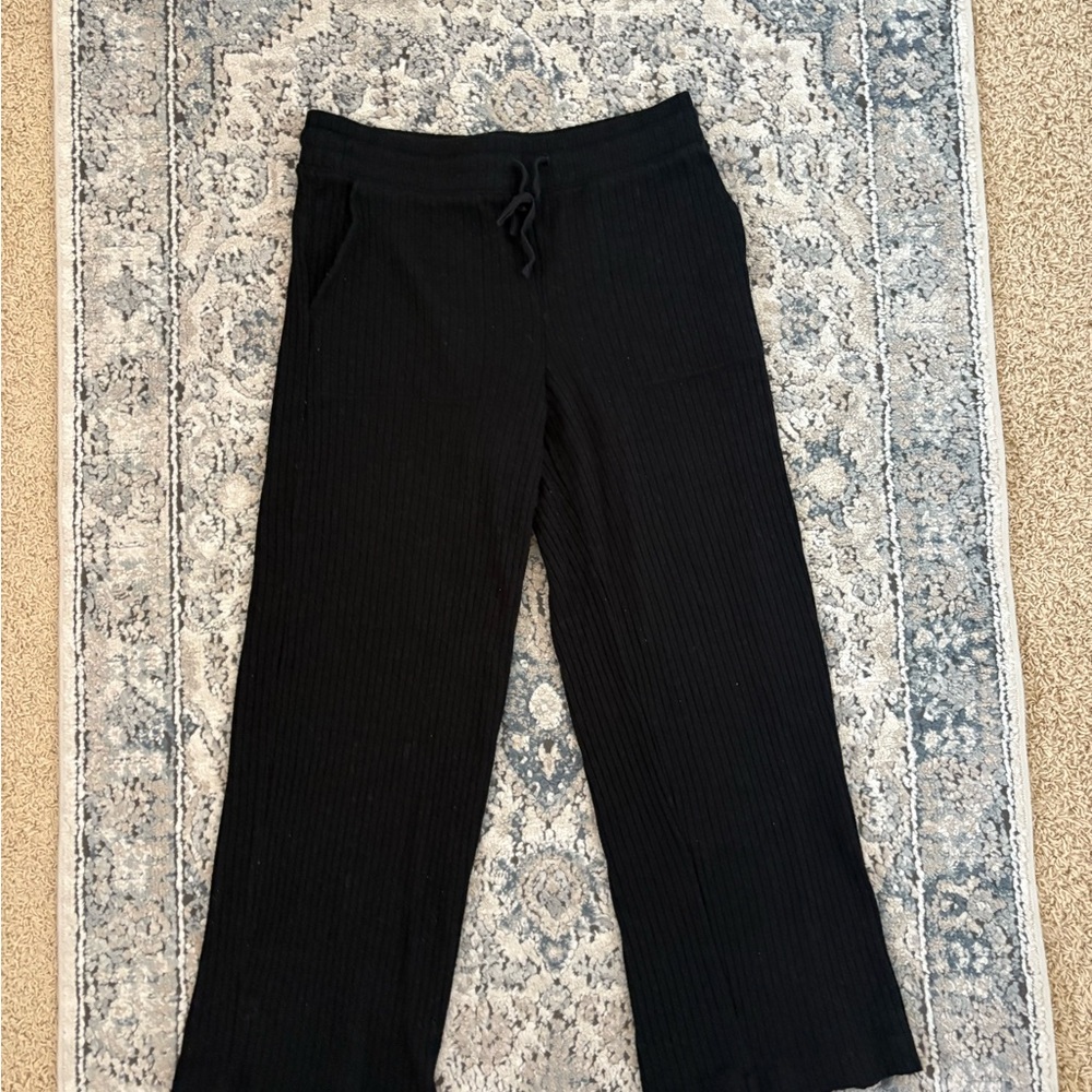 LOFT Black Ribbed Pants